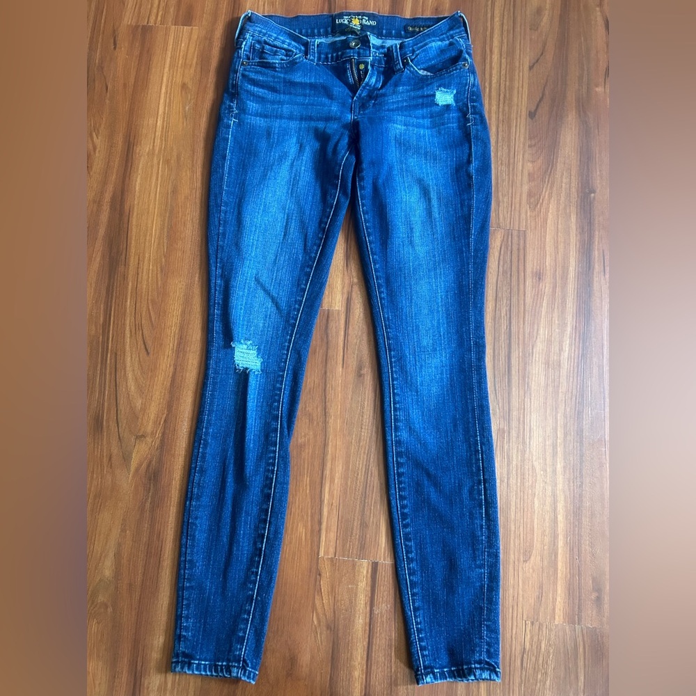 Women's Blue Distressed Jeans